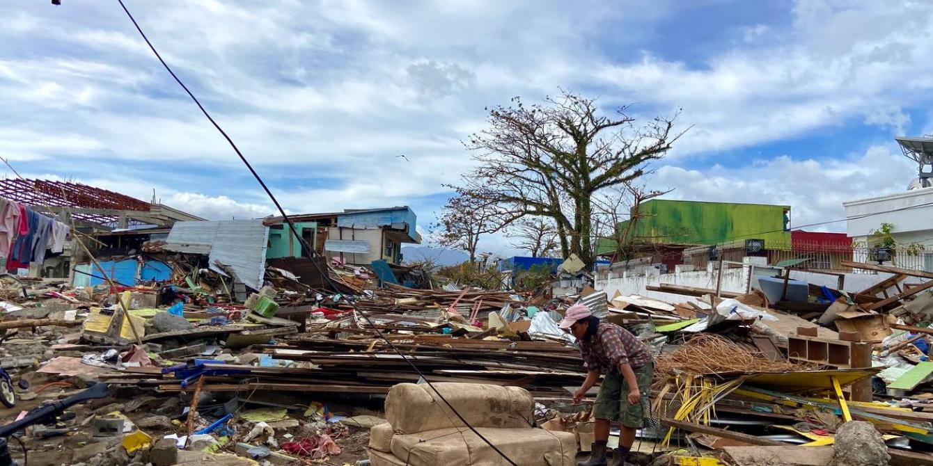 Damaged houses in San Juan, Southern Leyte after the devastation of Typhoon Odette (Rai). (Photo: Jenny Gacutno/Oxfam) Damaged houses in San Juan, Southern Leyte after the devastation of Typhoon Odette (Rai). (Photo: Jenny Gacutno/Oxfam)